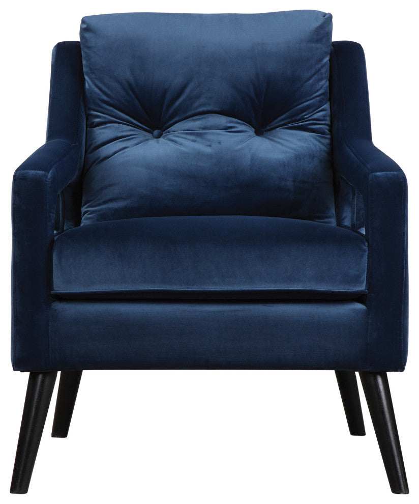 Uttermost O'Brien Blue Velvet Armchair