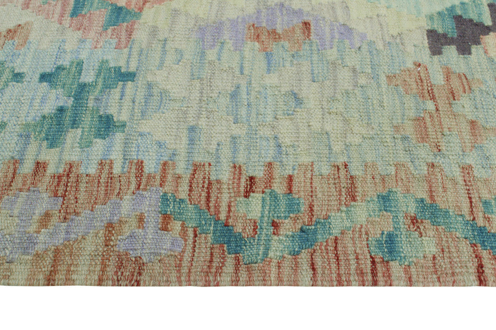 Sun Faded Flatweave Nikoo Gray/Rust Rug, 6'11x9'11
