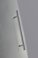 Neoscape 40"x40"x72" Completely Frameless Neo-Angle Shower Enclosure, Stainless