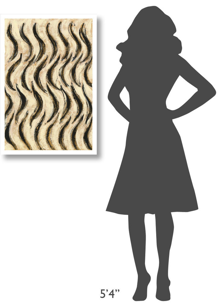 "Back and Gold Geometric II" Digital Paper Print by Shirley Novak, 22"x32"