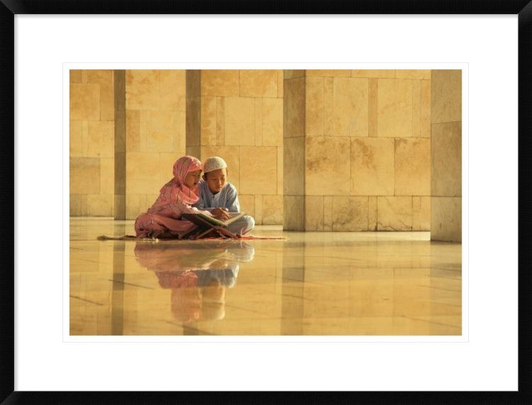 "Learning" Framed Digital Print by Hedianto Hs, 30x22"