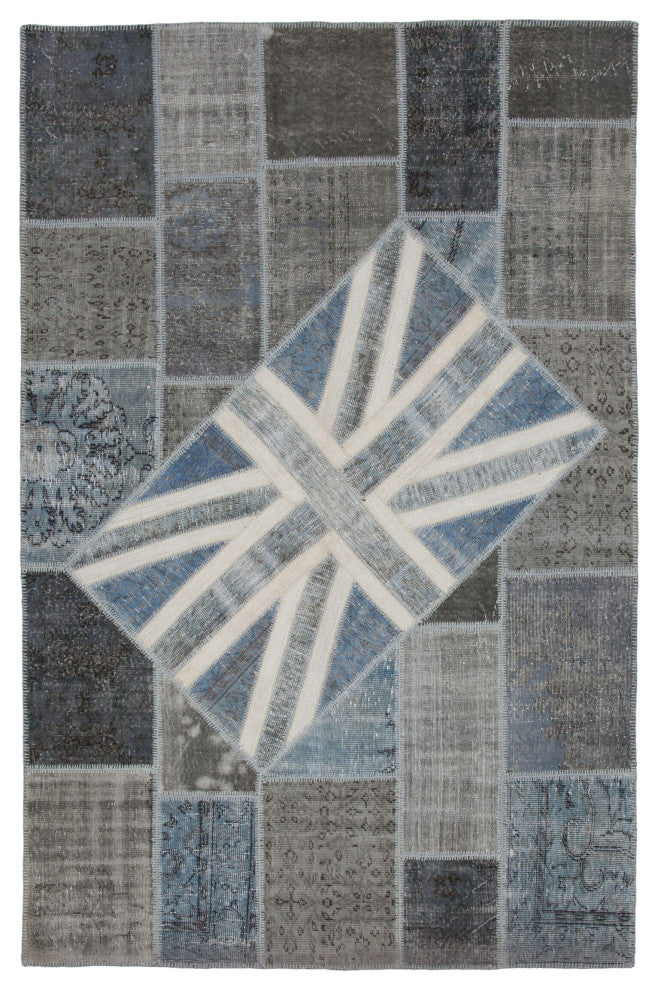 Rug N Carpet - Handmade Oriental 6' 7'' x 10' 1'' Flag Patchwork Rug