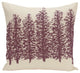 Through The Woods Flower Print Pillow, Purple, 16"x16"