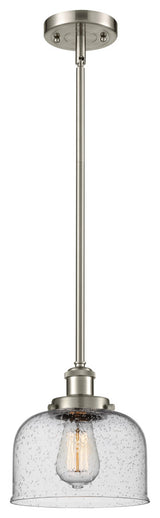 Large Bell 1-Light Pendant, Brushed Satin Nickel, Seedy