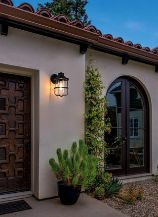Home Living 7" Outdoor Wall Sconce, Black