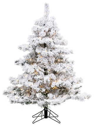 Vickerman A806346Led 4.5' Flocked Pine Christmas Tree, Warm White Lights
