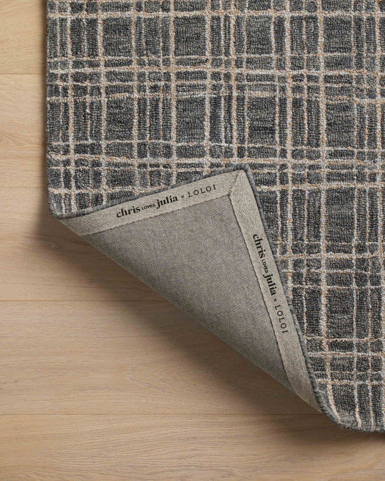 Chris Loves Julia x Loloi Polly Graphite / Pebble 9'-3" x 13' Area Rug