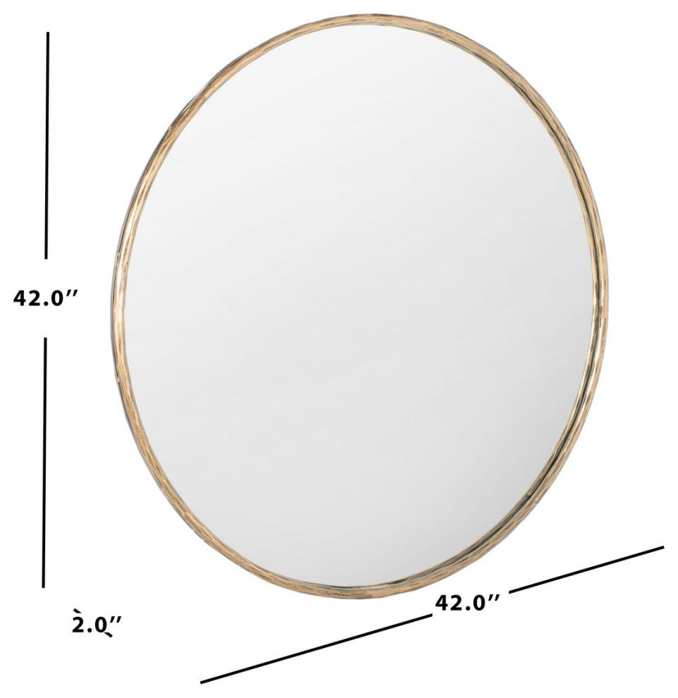 Safavieh Couture Renee Round Metal Mirror Brass