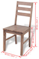 vidaXL Dining Chairs 6 pcs Solid Acacia Wood