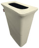 LA Linen Stretch Spandex Trash Can Cover for Slim Jim 23 gal., Ivory