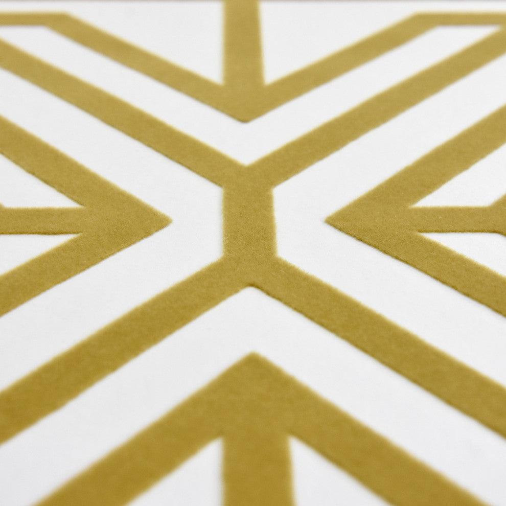 Helios Mustard Geometric Wallpaper Bolt