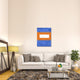 "Blue And Orange Abstract Theme 1" Fine Art Print