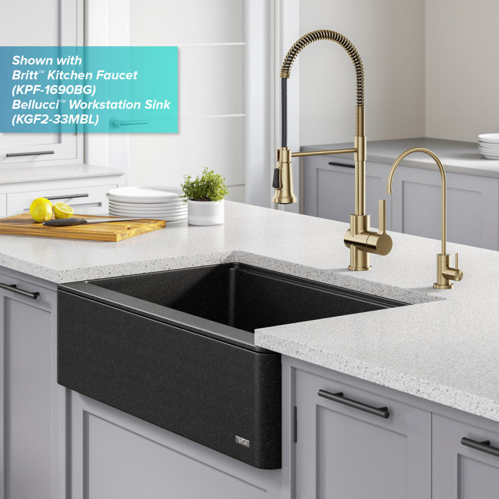 Purita Drinking Water Dispenser Beverage Kitchen Faucet, BG Brushed Gold