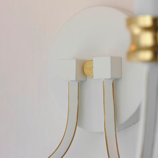 Maxim 11372 Charlton 2 Light 9" Tall Wall Sconce - Weathered White / Gold Leaf