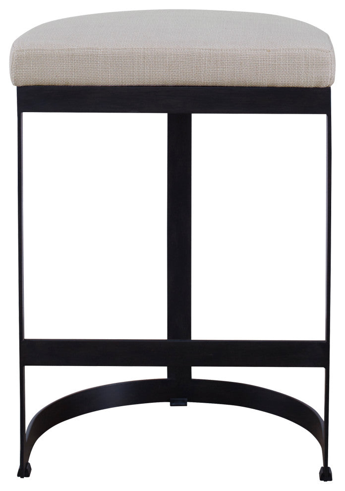Uttermost Ivanna Black Iron Counter Stool