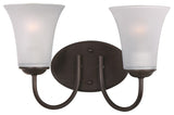 Maxim 10052 Logan 14"W Bath Light - Oil Rubbed Bronze / Frosted Glass