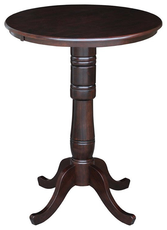 International Concepts 30" Round Pub Table in Rich Mocha