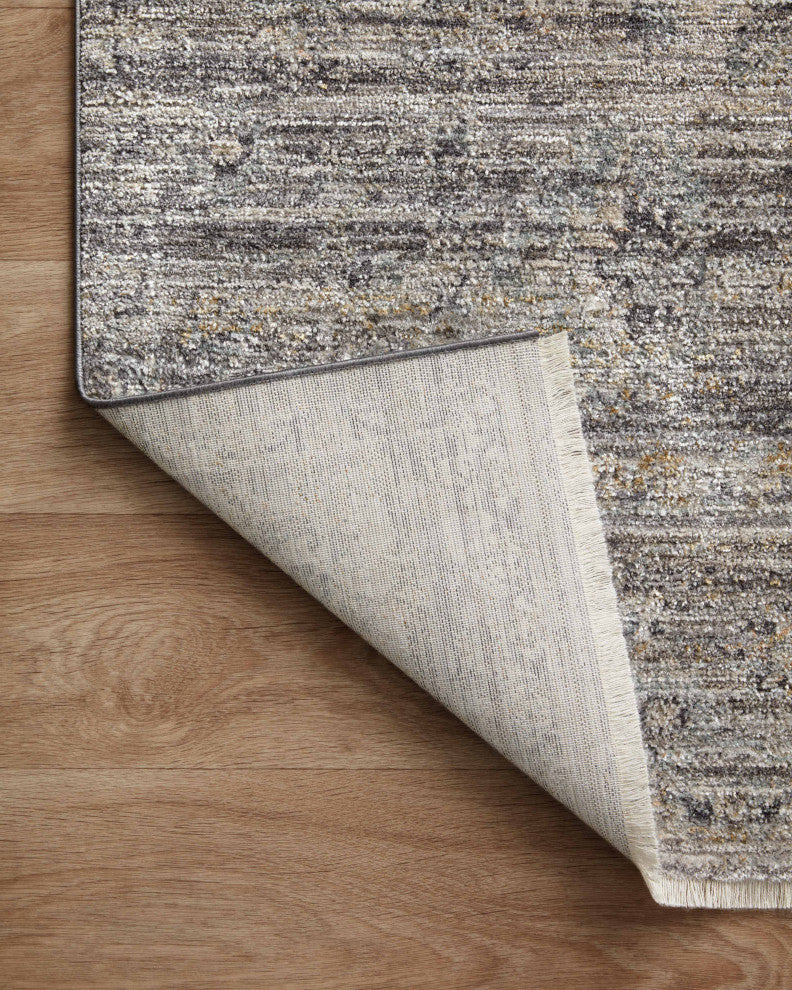 Jean Stoffer x Loloi Katherine Graphite / Jade 7'-10" x 7'-10" Round Area Rug