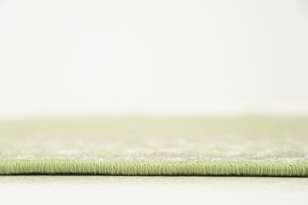 Unique Loom Green Allover Williamsburg 5' Round Rug