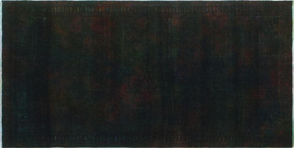 Vintage Distressed Overdyed Adeem Purple Runner, 4'9x9'10