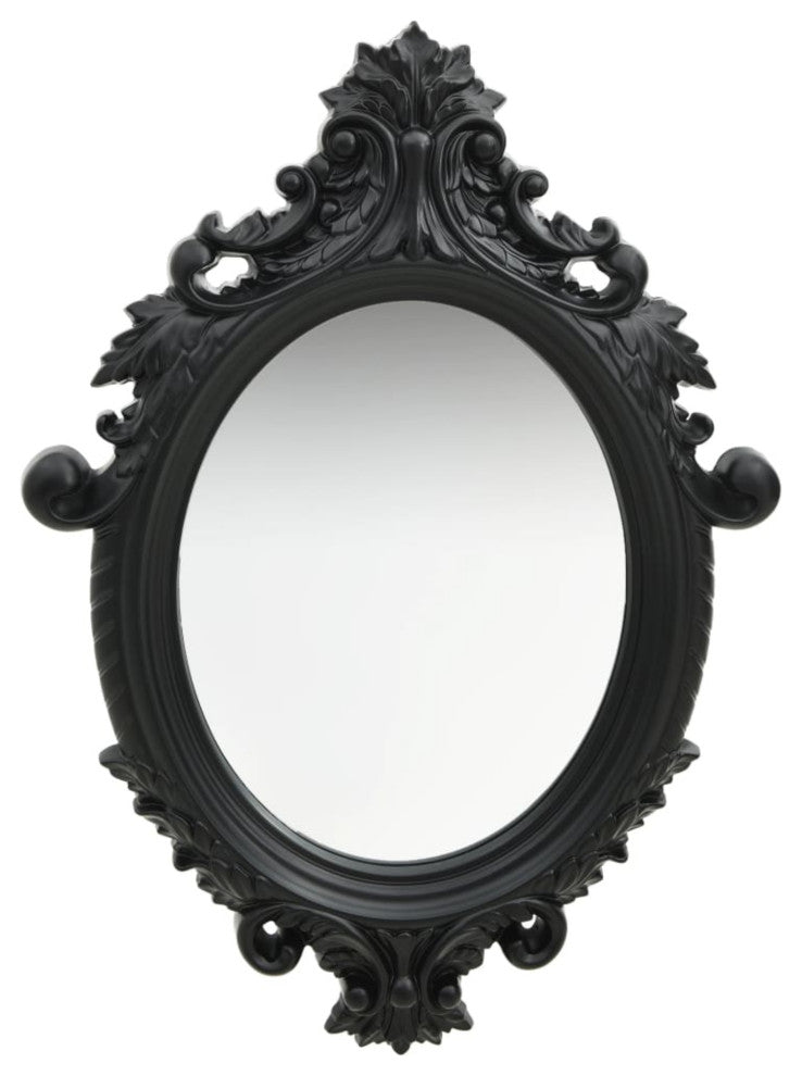 vidaXL Wall Mirror Castle Style 22"x29.9" Black