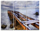 "Old Rusty Pier in Cloudy Day" Photo Metal Wall Art, 3 Panels, 36"x28"