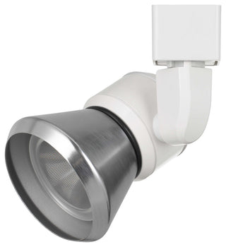 10W LED Track Fixture, Cone Brushed Steel