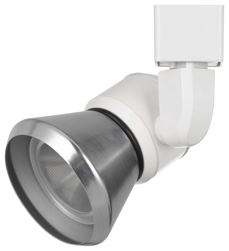 10W LED Track Fixture, Cone Brushed Steel
