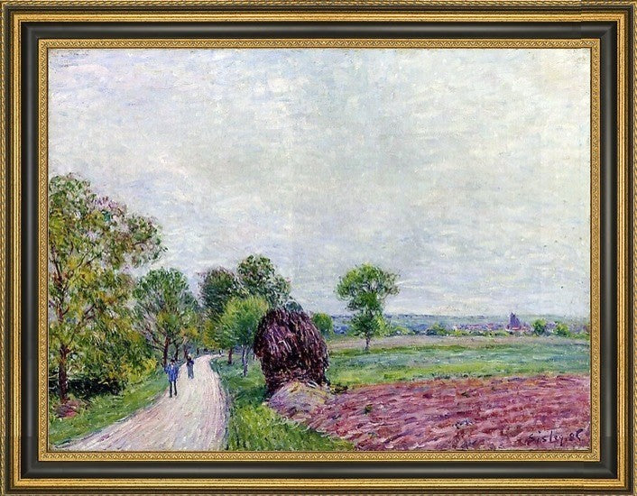 Alfred Sisley Countryside Near Moret Framed Premium Canvas Print, 18"x24"