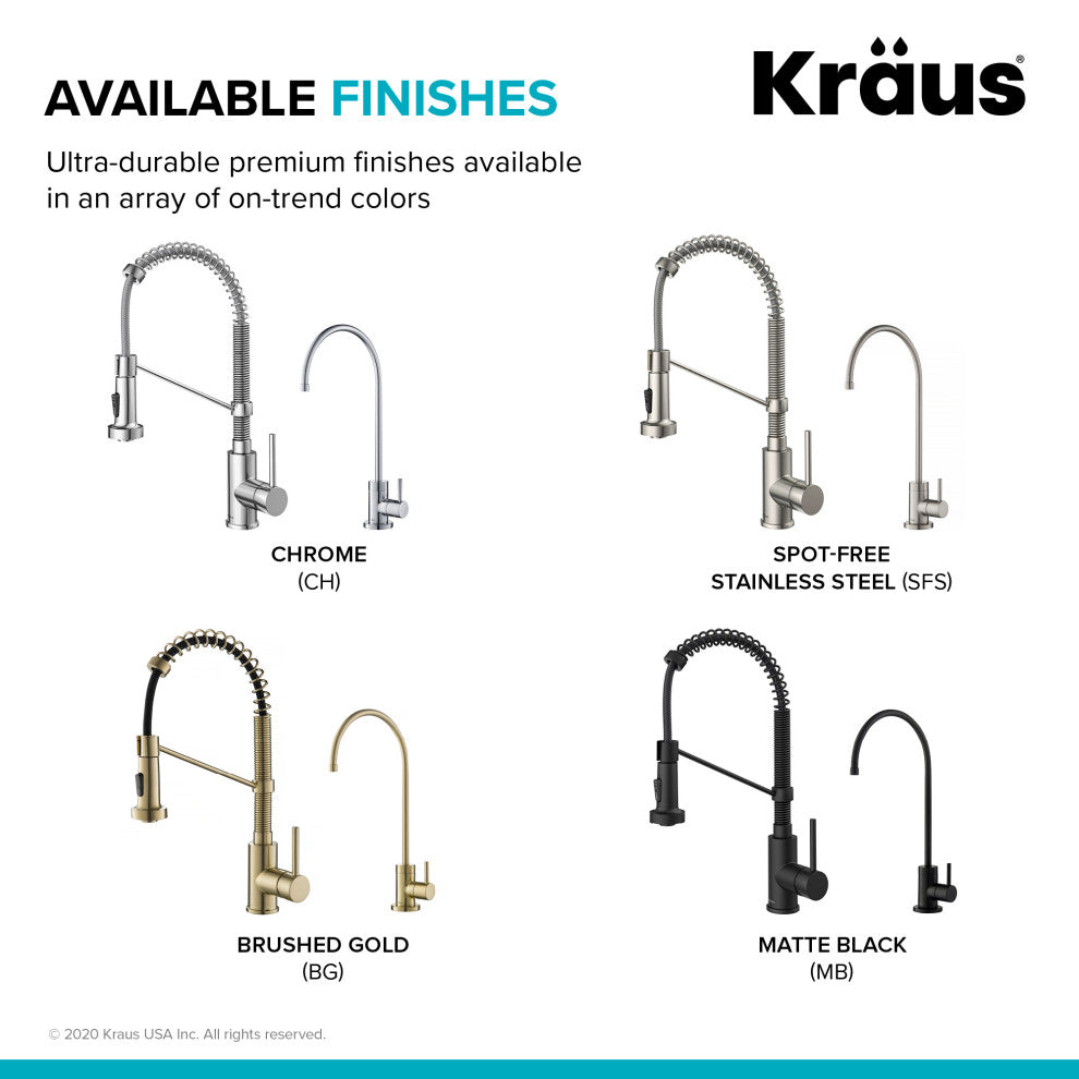 Purita Water Dispenser, Bolden Pulldown Kitchen Faucet, Chrome