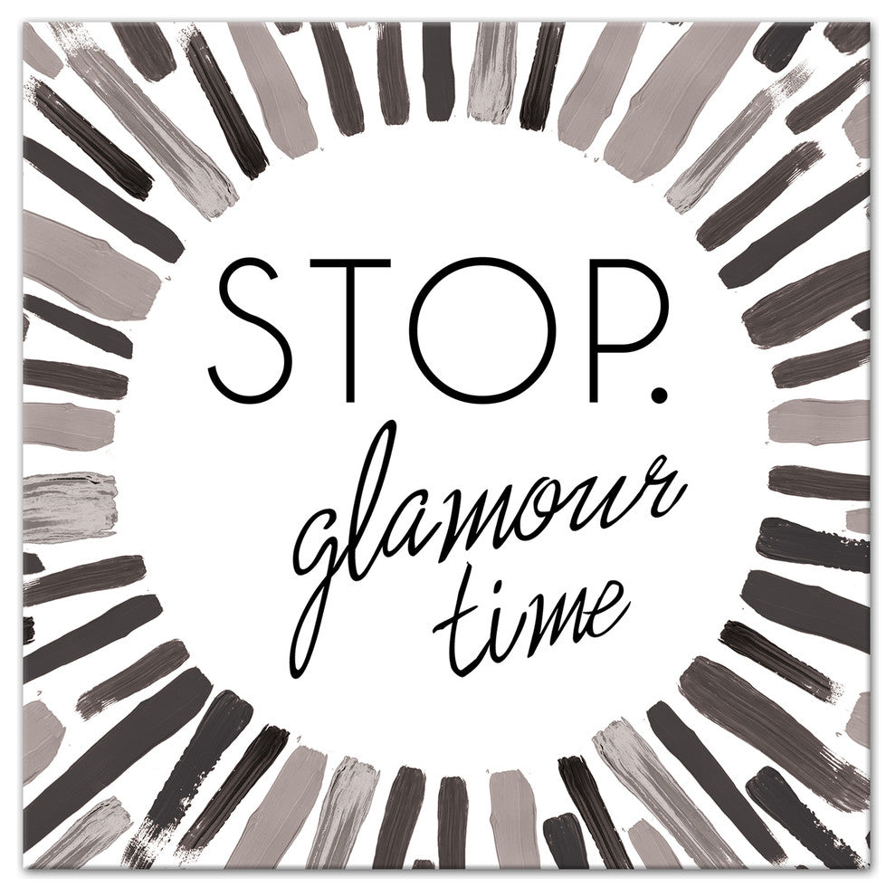 Glamour Time Canvas Wall Art, 12"x12"
