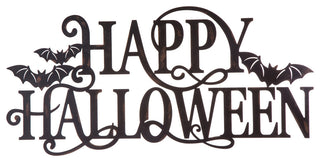 23.94" Metal Happy Halloween Wall Sign