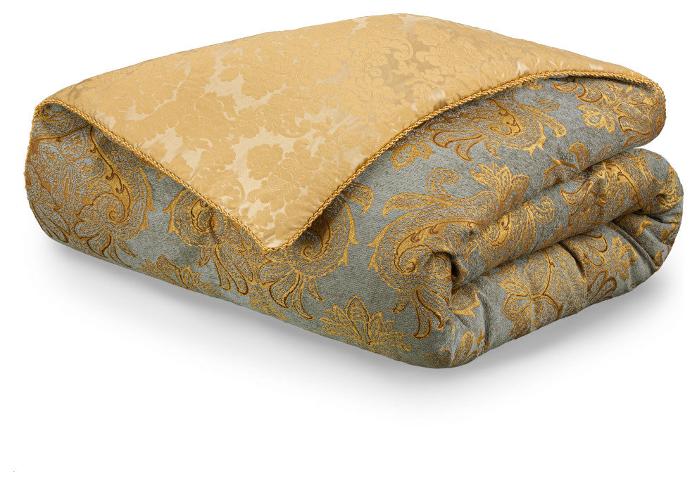 Aico Amini Elizabeth 13 pc King Comforter Set in Aqua