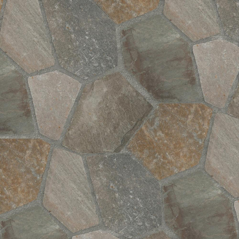 Golden White Mesh 2.7 Sqft Interlock Flagstone, 27 Sft