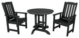 Lehigh 3-Piece Round Dining Set, Black