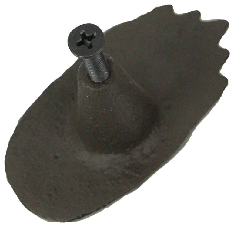 Set of 6 Cast Iron Animal Tracks Bear Paw Cabinet Knob Drawer Pulls Cabin Decor