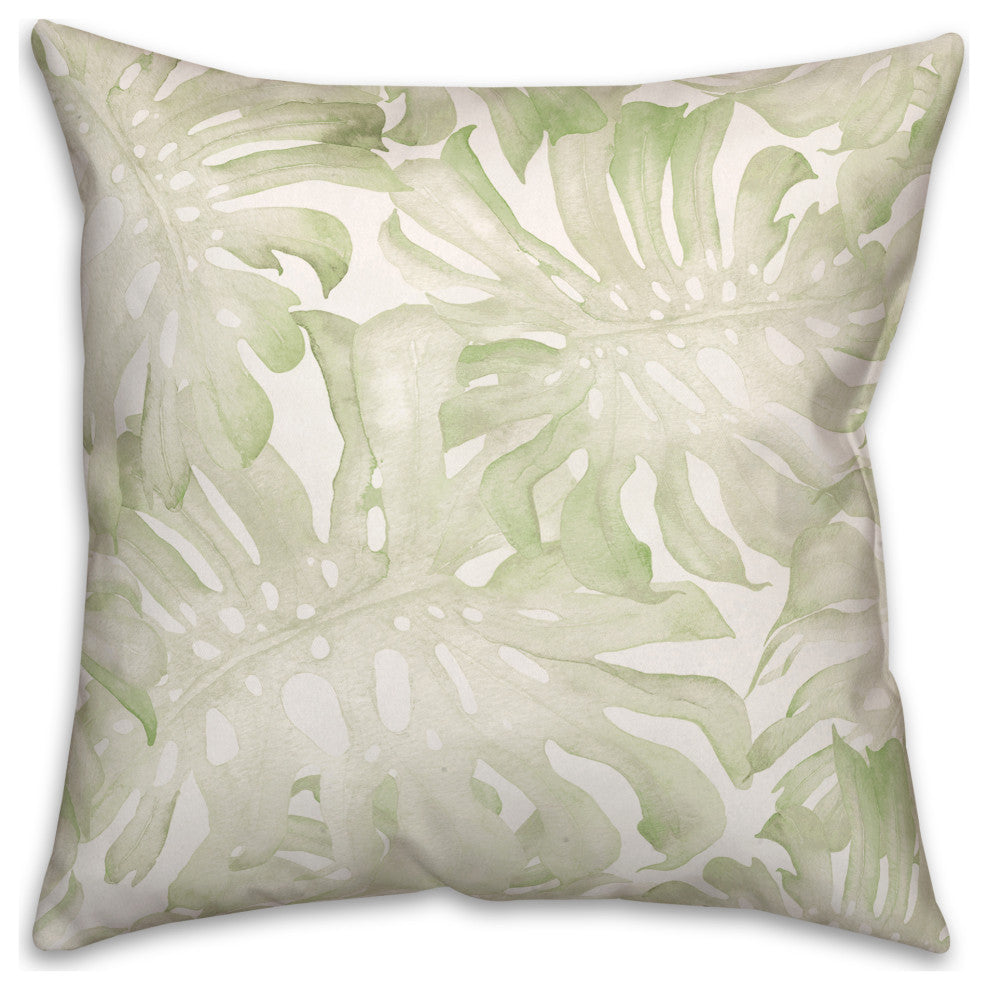 Simple Monstera 18x18 Spun Poly Pillow