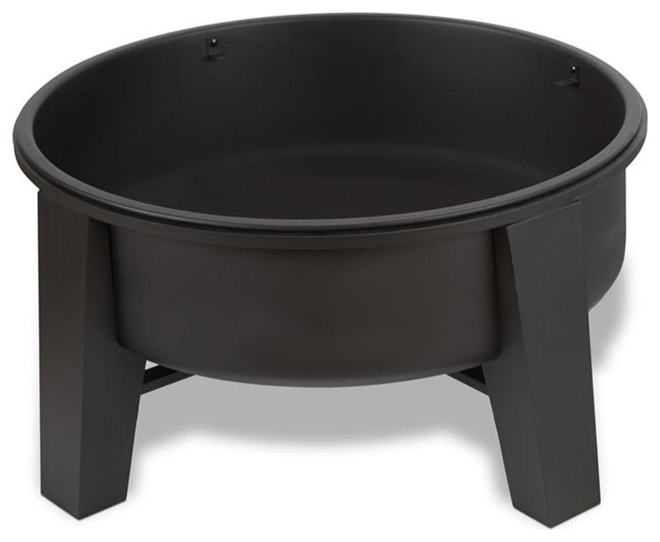 Real Flame Forsyth Wood-Burning Iron Fire Pit in Black