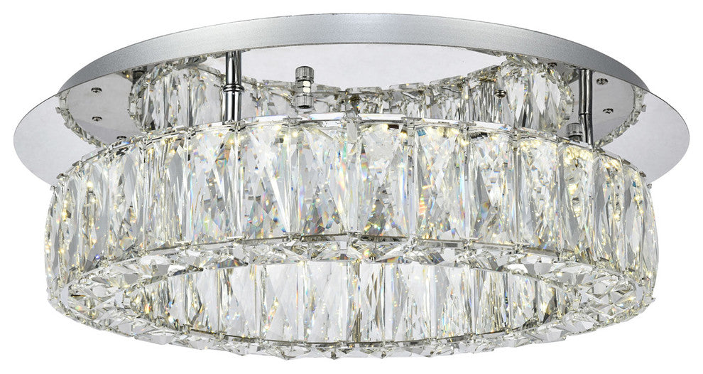Monroe LED Light Chrome Flush Mount