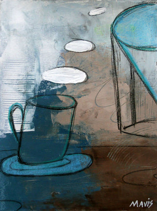 "Dreaming Coffee" Original Abstract On Paper By Mavis