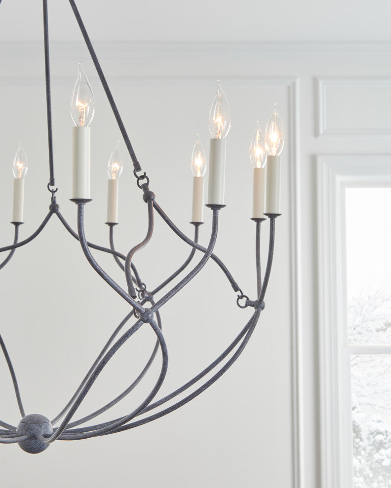 Richmond Medium Chandelier, Weathered Galvanized