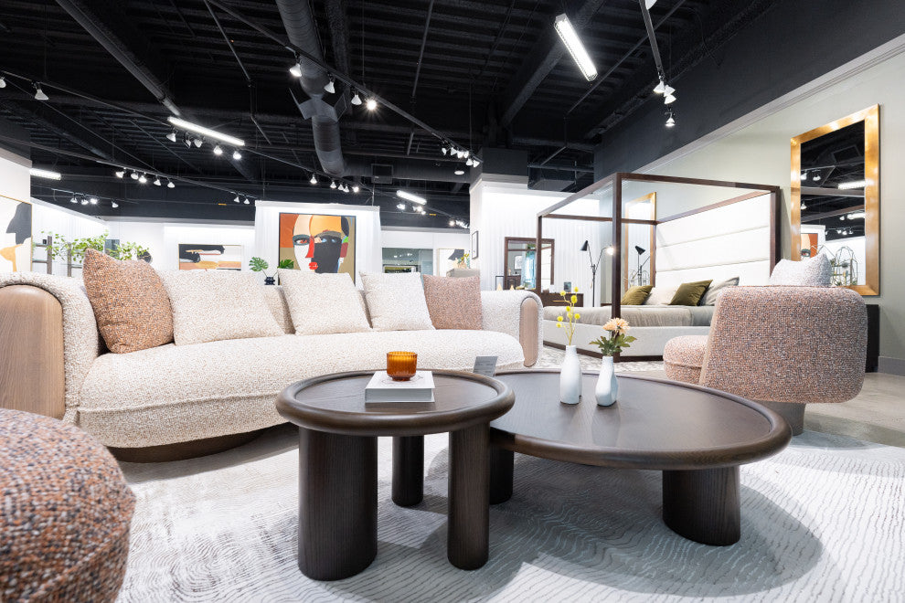 Strauss Contemporary Brown Ash Round Coffee Table