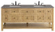 Breckenridge 72" Double Vanity, Light Natural Oak, 3CM Grey Expo Top