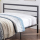 GDF Studio Jones Queen-Size Bed Frame, Charcoal Gray