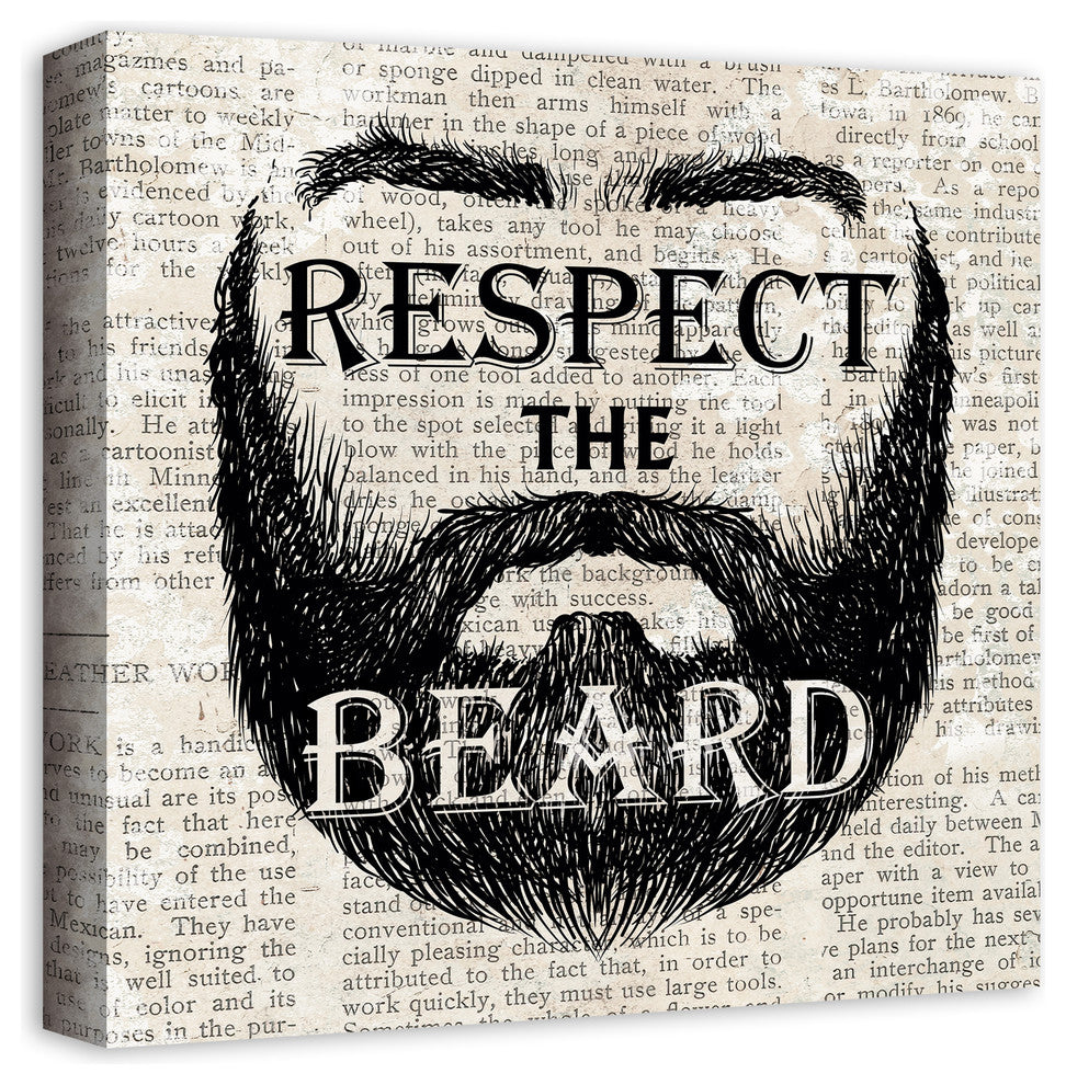 Respect the Beard 16x16 Canvas Wall Art