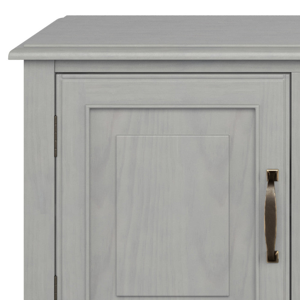 Connaught Solid Wood 72" Wide TV Stand For TVs Up To 80", Fog Grey