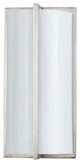 Benzara BM220707 Cylindrical Shape PLC Wall Lamp, 3D Design, S/4, Silver/White
