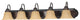 Nuvo Ballerina 5-Light Incandescent Vanity and Wall Light, Mahogany Bronze