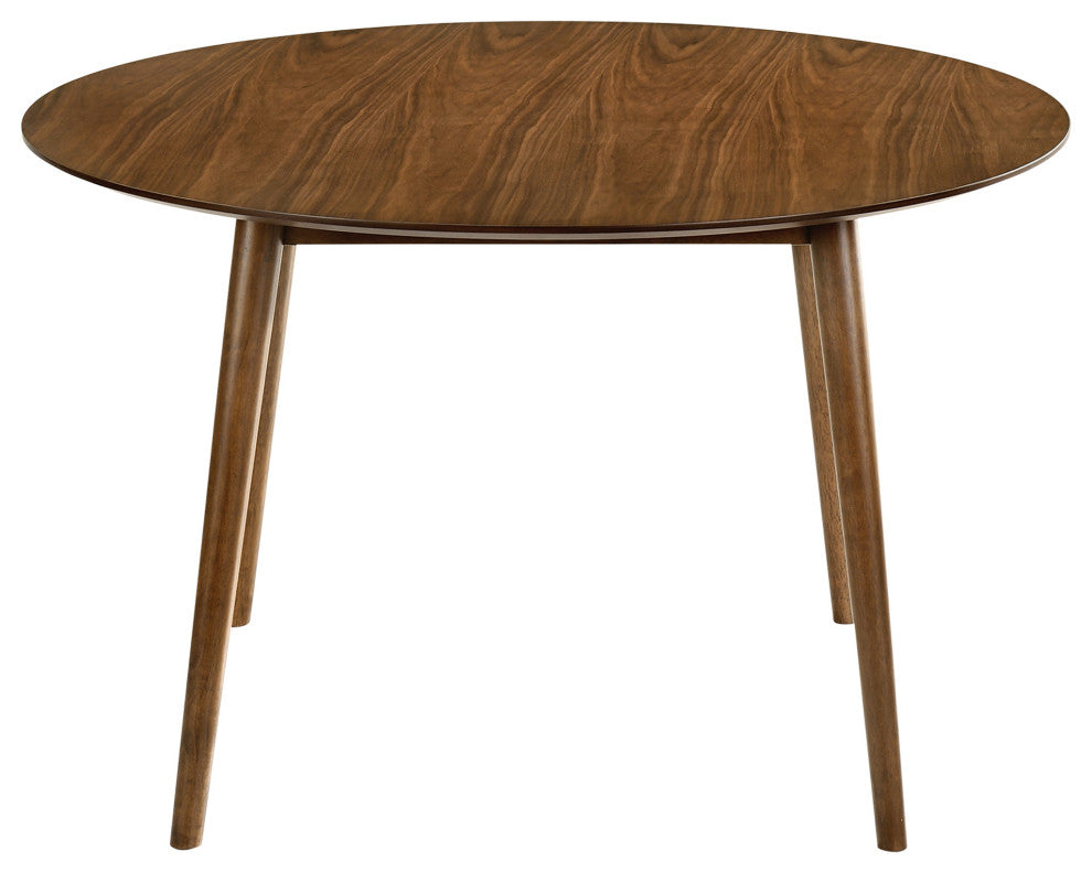 Arcadia Round Dining Table, Walnut, 48"