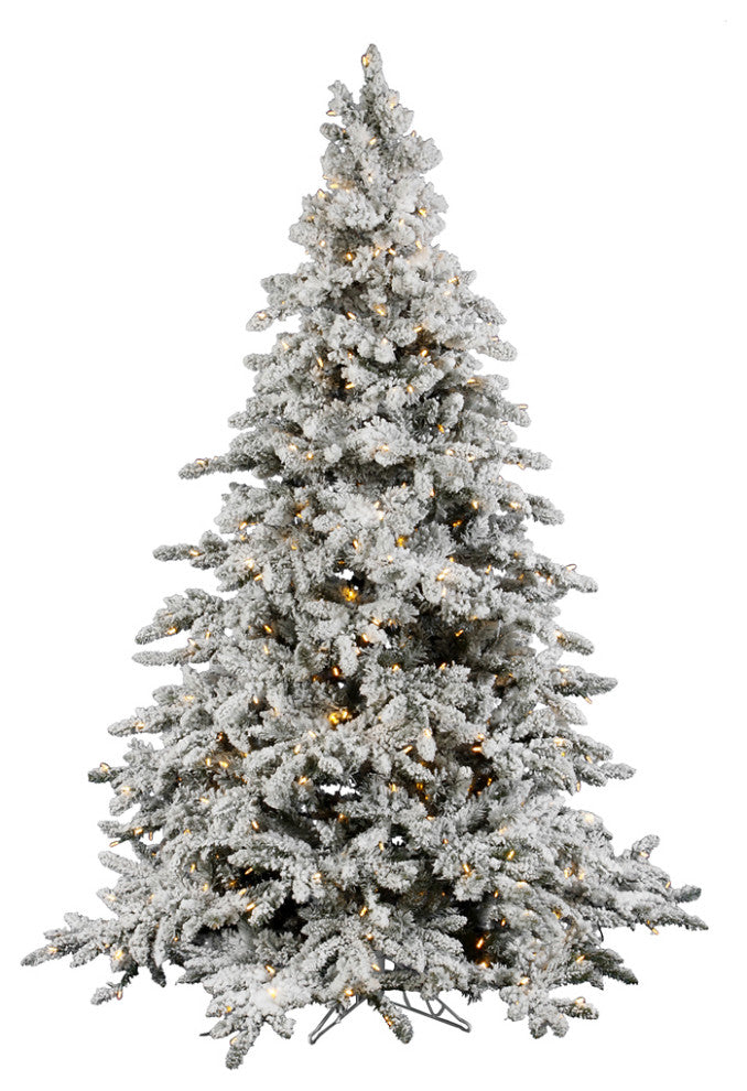 Vickerman Flocked Utica Fir Tree, 7.5', Warm White Led Lights